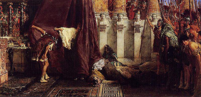 Sir Lawrence Alma-Tadema,OM.RA,RWS Ave, Caesar, Saturnalia China oil painting art